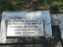 Laurence B. GUTZKE,
son brother,
died 26 March 1956 aged 37 years;
Dugandan Trinity Lutheran cemetery, Boonah Shire