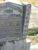 Alma Auguste ZUPP,
wife mother,
died 1 Aug 1949 aged 52 years;
Ferdinand Gustav ZUPP,
father,
died 4 Jan 1974 aged 87 years;
Dugandan Trinity Lutheran cemetery, Boonah Shire