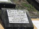 
Elizabeth Minnie SCHULZ,
wife mother,
died 22 Aug 1975 aged 77 years;
August A.G. SCHULZ,
father,
died 19 July 1981 aged 86 years;
Dugandan Trinity Lutheran cemetery, Boonah Shire
