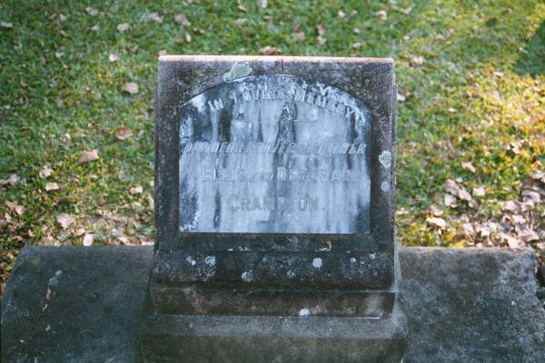 In loving memory of  | our dear father & mother  | Ellis and Deborah  | CRAMPTON;  | South Brisbane (Dutton Park) Cemetery  | 