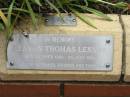 Kenyon Thomas LENNON, 22 Nov 1919 - 25 July 1999, husband father tampa; St Luke's Anglican Church, Ekibin, Brisbane 
