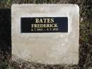 
Given Name(s): Frederick.  Last Name: BATES.  Birth Date: 1913, July 04.                            Gender: M.  Father: James George BATES.  Mother: Elizabeth Jane BUCK 
Birth PlaceResidence: Emu Bay, K.I. 
District: Yankalilla.  Symbol:      BookPage: 915387 
{Found in Birth Index Database:- S.A.G.H.S.}

Given Name(s): Frederick.  Last Name: BATES.  Death Date: 04 Jul 1913.                                 Gender: M.  Age: 4m.  Approx. Birth Year: 1913.  Marital Status: C 
Relative 1: James George BATES (F). Relative 2: 
Residence: Emu Bay,  Kangaroo Island. Death Place: Emu Bay,  Kangaroo Island 
District: Yankalilla.  Symbol:      BookPage: 376282 
{Found in Death Index Database:- S.A.G.H.S.}
[Buried at Emu Bay Cemetery. Plaque installed at Cemetery, June 2016]


Copyright: Mr Kym Scholz, Kangaroo Island Branch, National Trust of South Australia

