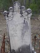 
Thomas PERKINS,
died 1 January 1912 aged 80 years;
Emu Creek cemetery, Crows Nest Shire
