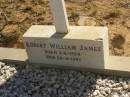
Robert William JAMES
b: 3 Jun 1924
d: 28 Apr 1993

36
Exmouth Cemetery, WA

