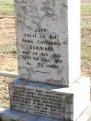 Anna Catherina SCHUMANN, born 24 Oct 1832 died 24 July 1907 aged 75 years; Fernvale General Cemetery, Esk Shire 