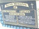 Rev. Victor BOETTCHER, father father-in-law grandfather great-grandfather, 23-5-1907 - 12-8-1992; Evelyn BOETTCHER, wife mother mother-in-law grandmother, 10-1-1908 - 30-1-1990; Fernvale General Cemetery, Esk Shire 