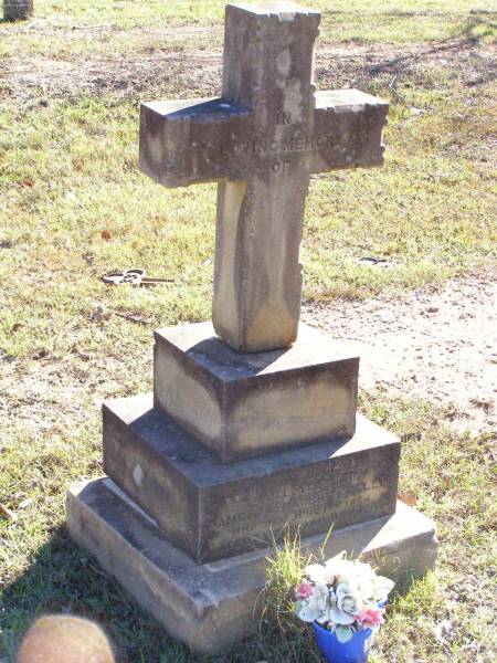 William Douglas,  | son of James and Harriet CRELLIN,  | died 15 June 1894 aged 2 years 10 months;  | Fernvale General Cemetery, Esk Shire  | 