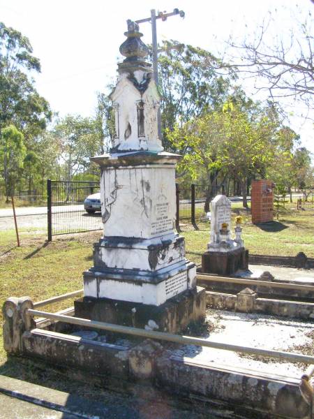 Christian F.W. SPANN,  | died 9 May 1908 aged 27 years;  | George SPANN,  | accidentally killed at Melmerby 21 April 1914  | aged 26 years,  | son of William & Magdalena SPANN;  | Fernvale General Cemetery, Esk Shire  | 