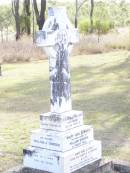 
Mary Ann BOWDEN,
wife of William BOWDEN of Forest Hill,
died 5 Feb 1916 aged 63 years 4 months;
William J. BOWDEN, father,
died 30-6-1949 aged 93 years;
Forest Hill Cemetery, Laidley Shire
