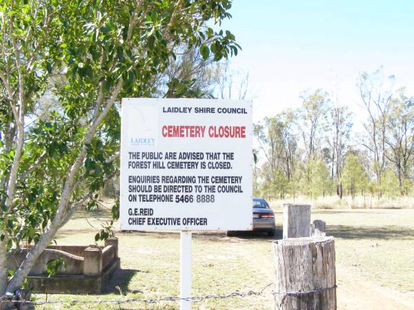 Forest Hill Cemetery, Laidley Shire  | 