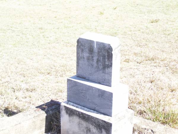 M.J. BENTICK,  | 11 April 1884 - 1 Oct 1917;  | Forest Hill Cemetery, Laidley Shire  | 