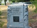 John Dudley DUNLOP
died 31 Oct 1906
aged 37 years,
Maud NORTON
13 Feb 1966 aged 85 years
Francis Look-out burial ground, Corinda, Brisbane