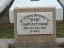 John ALTHOUSE
16 Aug 1941
The Gap Uniting Church, Brisbane