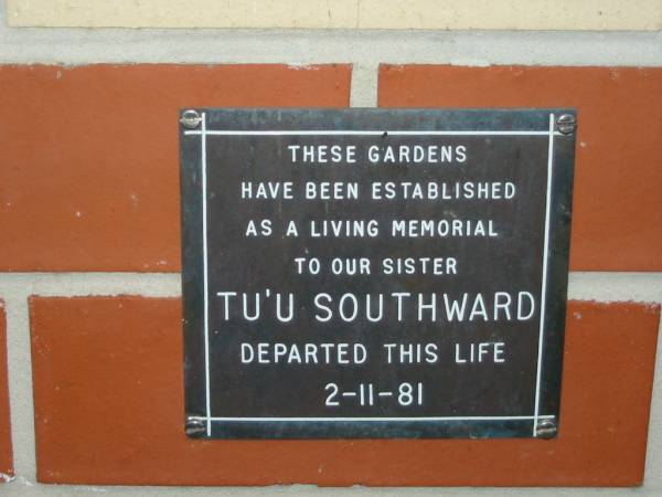 TU'U SOUTHWARD  | 2-11-81  |   | The Gap Uniting Church, Brisbane  | 