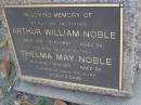 
Arthur William NOBEL, husband father,
23-5-1917 - 5-10-1941 aged 24 years;
Thelma May NOBEL, wife mother,
6-7-1918 - 11-1-1977 aged 58 years;
parents of Gwen & Wilma;
Gheerulla cemetery, Maroochy Shire
