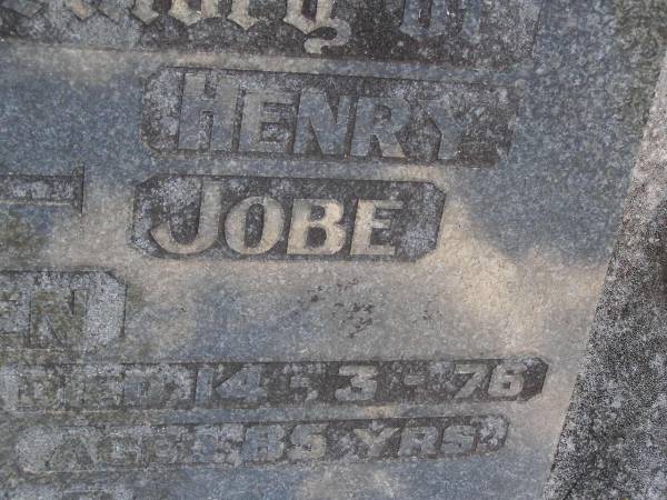 Margaret Doreen ALLEN,  | died 16-12-75 aged 79 years;  | Henry Jobe ALLEN,  | died 14-3-76 aged 85 years;  | Gheerulla cemetery, Maroochy Shire  | 