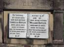 
Isabella BUTLER; 11 Jan 1943; aged 75
William BUTLER; 12 May 1955; aged 94
Glamorganvale Cemetery, Esk Shire
