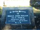 Brian John NOLAN; b: 11 Jul 1931; d: 28 Dec 1943 (son of Frank and Kathleen NOLAN) Glamorgan Vale Cemetery, Esk Shire 