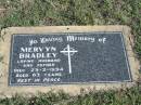 Mervyn BRADLEY; 25 Feb 1994; aged 63 Glamorgan Vale Cemetery, Esk Shire 