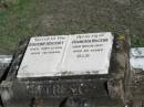 Eugene NUGENT, died 12 Sept 1931 aged 78 years; Hanora NUGENT, died 10 Nov 1930 aged 80 years; Glamorgan Vale Cemetery, Esk Shire 