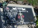 Vincent Allen HECK, 25-11-1939 - 4-5-2000, husband father poppy; Glamorgan Vale Cemetery, Esk Shire 