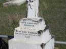 Mary KAVANAGH died 25 Jan 1910 aged 29 years, erected by Hugh & Margaret KAVANAGH; Glamorgan Vale Cemetery, Esk Shire 