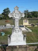 
Michael NOLAN, died 24 Sept 1908 aged 79 years;
Ann, died 28 Nov 1908 aged 79 years, wife;
Glamorgan Vale Cemetery, Esk Shire
