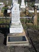 Daniel O'BRIEN, of County Carlow, Ireland, died 3 Dec 1903 aged 64 years, husband, erected by Bridget O'BRIEN; Bridget O'BRIEN, died 18 Nov 1926 aged 92 years; Catherine O'BRIEN, died 17 May 1953 aged 82 years; Stephen O'BRIEN, died 1-3-1933; Catherine Louisa O'BRIEN, died 28-7-1949; parents of Daniel Joseph O'BRIEN, grandparents of Mary, Stephen, Carmel, John, Paul; Glamorgan Vale Cemetery, Esk Shire 