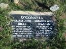 William John (Bill) O'CONNELL; B: 5 Jun 1904; D: 13 Aug 1995; husband Margaret Mary Kavanagh O'CONNELL; B: 7 Mar 1908; D: 16 Aug 2000; wife Glamorgan Vale Cemetery, Esk Shire 