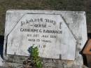 
(Gertie) Catherine G KAVANAGH; 20 Jul 1931; aged 15
Glamorgan Vale Cemetery, Esk Shire
