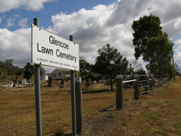 Glencoe Lawn cemetery, Rosalie Shire,  | adjacent to  | Glencoe Bethlehem Lutheran cemetery, Rosalie Shire  | 