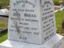 Elizabeth MORAN, wife mother, native of Brisbane, born 1 Jan 1853 died 14 Dec 1911; Martin Vincent, son, died 17 June 1989 aged 2 years; John MORAN, father, native of County Roscommon Ireland, born 20 June 1835 died 23 August 1915; Gleneagle Catholic cemetery, Beaudesert Shire 