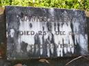 James ELLERAY, died 25 Dec 1969 aged 69 years; Gleneagle Catholic cemetery, Beaudesert Shire 