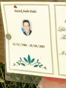 
Patrick Andrew DULAC,
2-1-1966 - 29-8-2005;
Gleneagle Catholic cemetery, Beaudesert Shire
