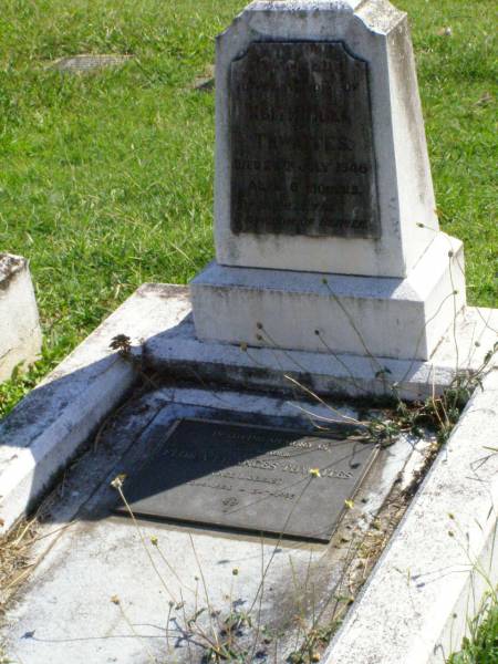 Keith Noel THWAITES,  | died 20 July 1946 aged 6 months;  | Flora Frances THWAITES, nee MORRIS, mother,  | 30-9-1920 - 3-7-1995;  | Gleneagle Catholic cemetery, Beaudesert Shire  | 