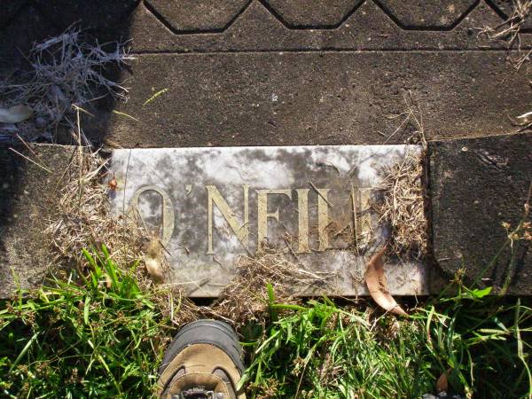 Lawrence O'NEILL,  | died 2 Nov 1946 aged 61 years;  | Gleneagle Catholic cemetery, Beaudesert Shire  | 