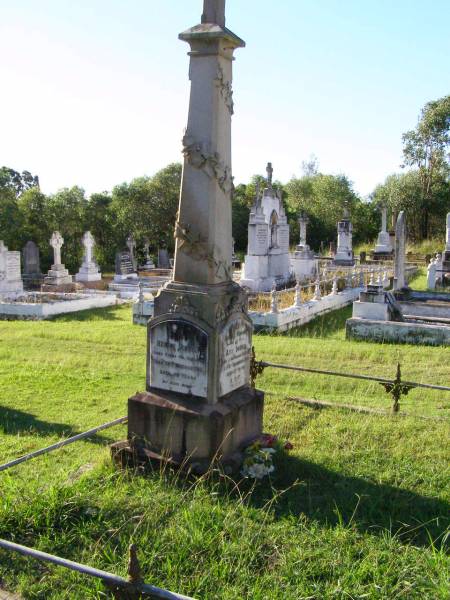 Ann DUNNE,  | born Westmeath Ireland,  | died 3 Dec 1907 aged 72 years;  | Henry DUNNE,  | born Kings County Ireland,  | died 18 Aug 1911 aged 89 years;  | Gleneagle Catholic cemetery, Beaudesert Shire  | 