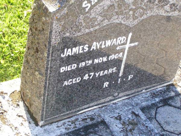 James AYLWARD,  | died 19 Nov 1964 aged 47 years;  | Gleneagle Catholic cemetery, Beaudesert Shire  | 