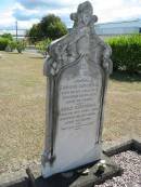 
Edmond CATCHPOLE,
died 8 July 1910 interred on 9 July,
aged 78 years;
Emily CATCHPOLE,
died 10 April 1909 interred on 12 April,
aged 76 years;
Gods Acre cemetery, Archerfield, Brisbane
