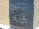 
Henry (Harry) TUCKETT
25 Aug 1936 aged 51
(wife) Annie Boyland TUCKETT
7 Jul 1945 aged 76
Gods Acre cemetery, Archerfield, Brisbane
