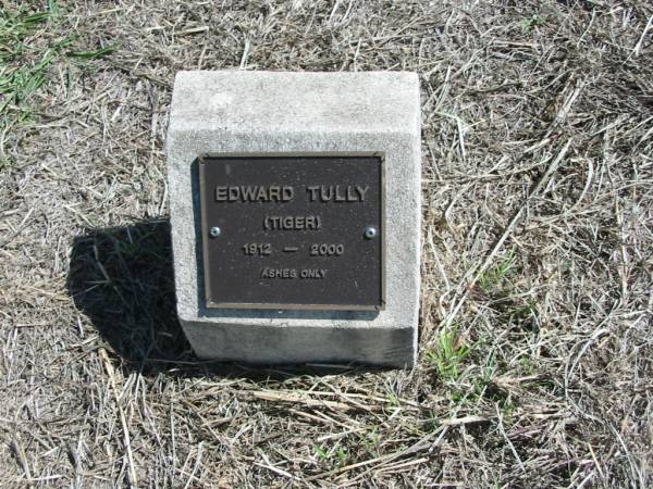 Edward TULLY (Tiger),  | 1912 - 2000;  | God's Acre cemetery, Archerfield, Brisbane  | 