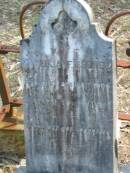 Mabel Jane SEENEY died 28 Dec 1906 aged 1 year 5 months; Goodna General Cemetery, Ipswich. 