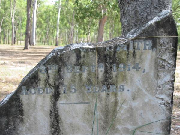 John Nivic? SMITH  | 8 Sep 1914  | 75 yrs  |   | Goodna General Cemetery, Ipswich.  |   | 