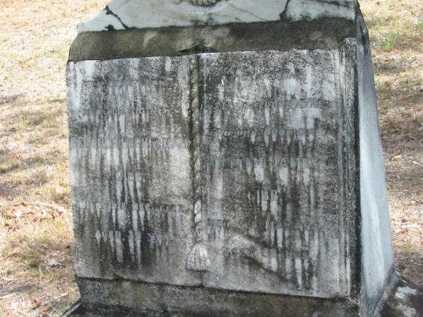 Ellanor Hephiziban GIBB  | 19 Dec 1922  | aged 39  |   | son  | William James GIBB  | 11 May 1944  | aged 38  |   | Goodna General Cemetery, Ipswich.  |   | 