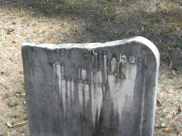 All??n SHEARER, 1 Nov 1896 aged 35 years;  | Goodna General Cemetery, Ipswich.  | 