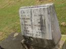 Ellen M. JOHNS, niece, died 5 March 1927 aged 16 years; Jas. (Lan) GOAN, died 14 Dec 1928 aged 50 years; Goomeri cemetery, Kilkivan Shire 