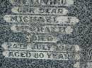 
parents;
Michael J. MCGRATH,
died 24 July 1956 aged 80 years;
Ida A. MCGRATH,
died 26 Aug 1956 aged 72 years;
Goomeri cemetery, Kilkivan Shire
