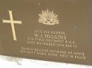 
W.J. HIGGINS,
died 28 Nov 1974 aged 72 years,
husband of Annie;
Goomeri cemetery, Kilkivan Shire
