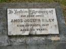 
Amos Joseph RILEY,
uncle,
died 28 Sept 1947 aged 80 years;
Goomeri cemetery, Kilkivan Shire
