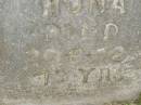 
Mona RILEY,
died 29-8-72 aged 73 years;
Goomeri cemetery, Kilkivan Shire
